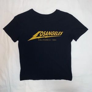 BRANDY MELVILLE LOS ANGELES LIGHTNING BOLT TOP